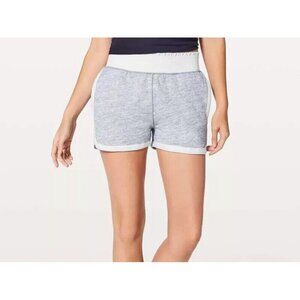 LULULEMON Women Cool & Collected Shorts Size 10 Heather Gray High Waist Active
